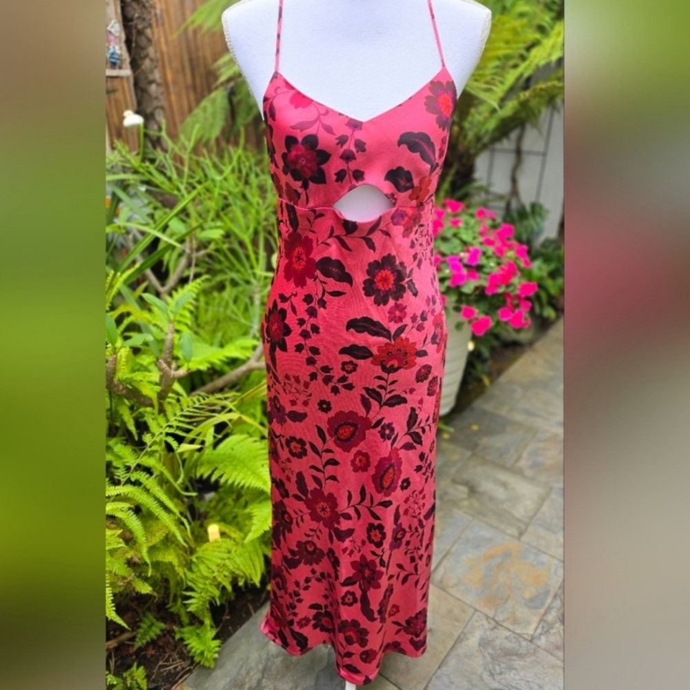 HOUSE OF HARLOW Floral Cutout Maxi Dress